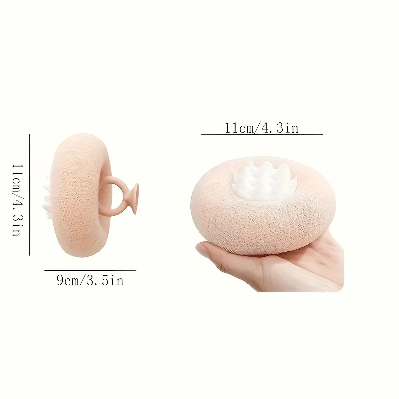 Super Soft Sunflower Suction Cup Bath Ball, 2024 New 2-in-1 Sunflower Bath Ball, Exfoliating Bath Sponge Cleaning Brush With Suction Cup Shower Sponges For Women Men