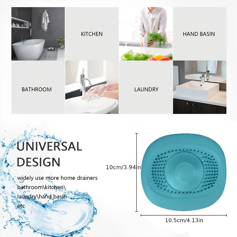 4pcs Ultra Fast Drain Set 4pcs Ultra Fast Silicone Floor Drain Set | Bathroom Accessories, Water Free, Easy Cleaning, with Hairball Catcher, Bath Plug, Sink Filter and Filter - Drain, Tap, Shower, Home and Garden Accessories